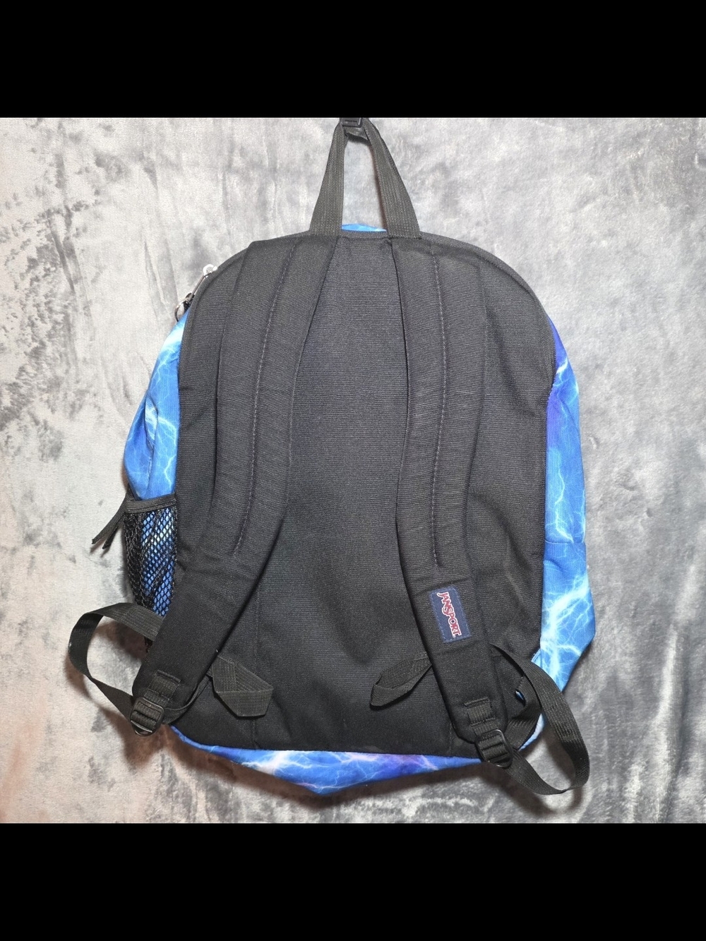 Jansport Electric Blue Lightning Print Backpack - Picture 2 of 4